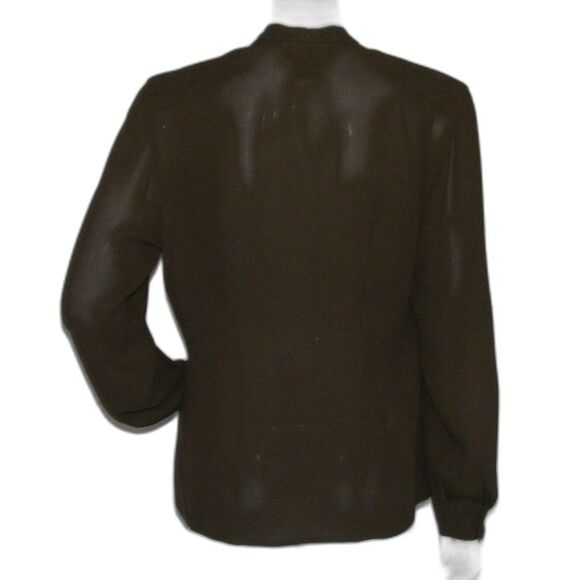 Escada Blouse, 38, Brown Double Breasted, textured Buttons, Long sleeve - Picture 8 of 13